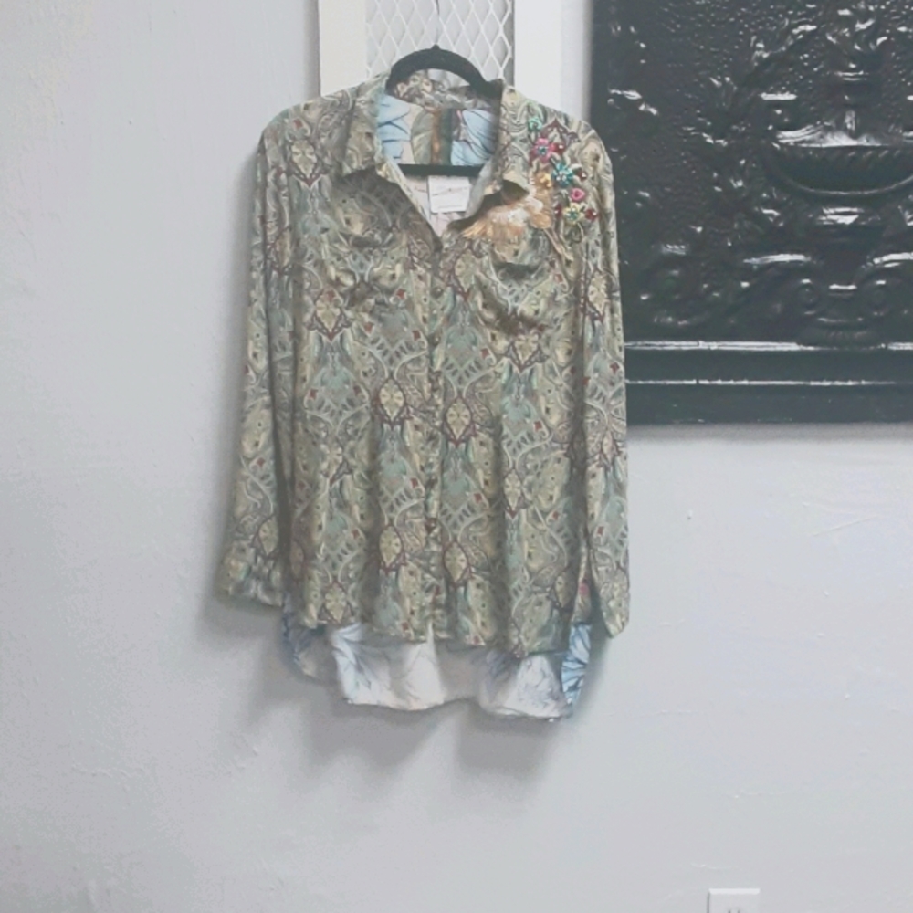 Aratta Silent Journey New long sleeve blouse S